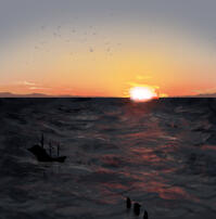 Lone Ship Cover Art by Gigi Dutreix